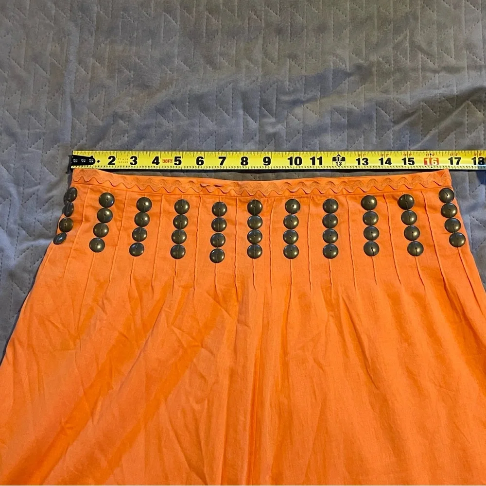 Tory Burch skirt‎ womens 10 NWT orange